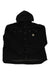 Carhartt washed duck hooded jacket in black with snap front and chest pockets
