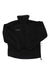 The Columbia Mountain Parka is a black zip-up jacket with a high collar, long sleeves, waterproof outer shell, and the Columbia logo on the left chest, shown laid flat on a white background.
