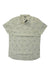 The North Face Men's Baytrail Jacq SS Shirt in light yellow features short sleeves, a button-up front, chest pocket, collar, and a small blue floral pattern, shown laid flat on a white background.