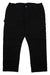 Carhartt Men's Loose Fit Washed Duck Insulated Pant in black laid flat on a white background, featuring front pockets, belt loops, and a button closure for durability and warmth during tough tasks.