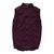 Burgundy cycling gilet with full front zipper and mesh side panels