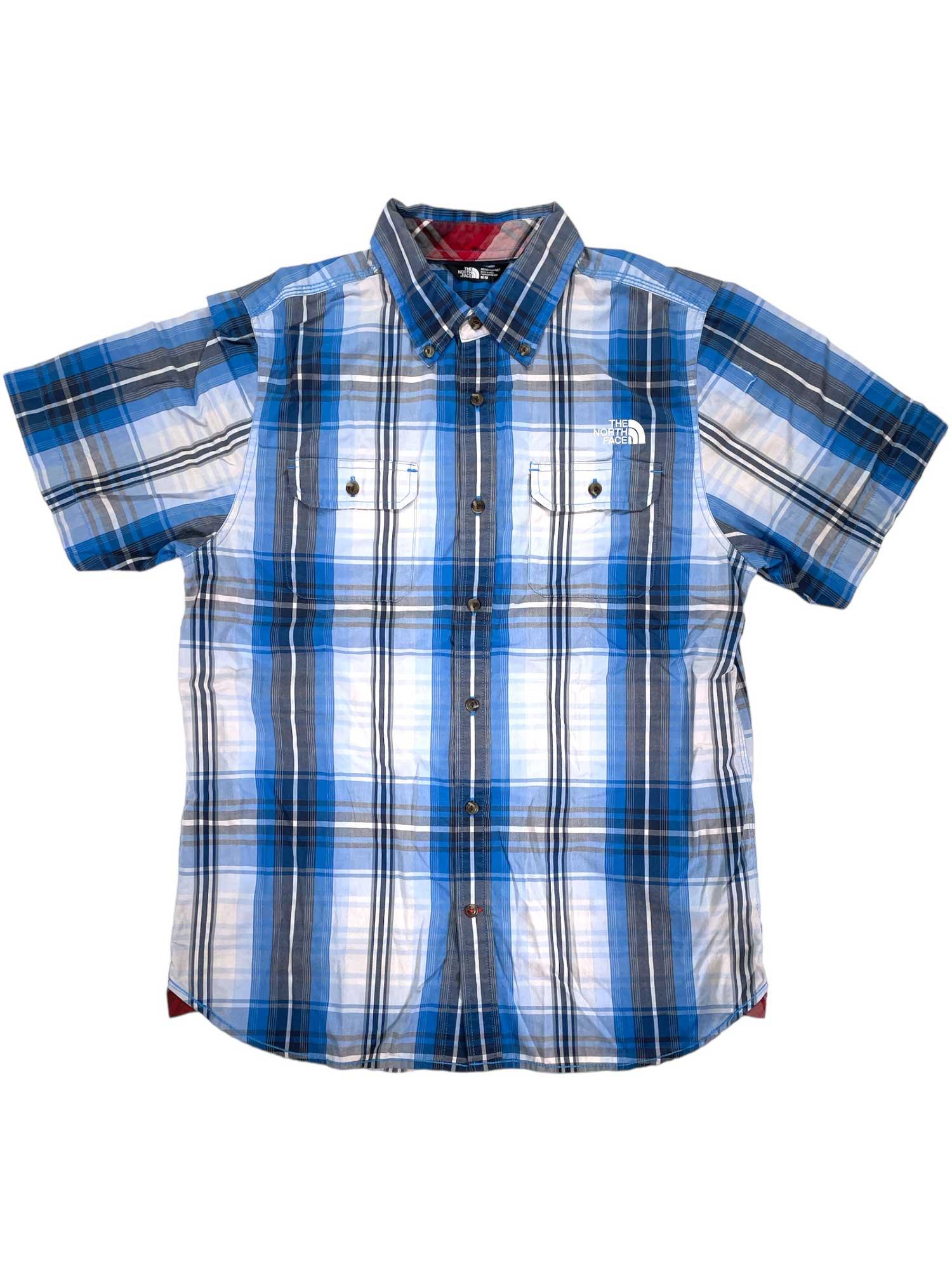 Mens Short Sleeve Button Down Plaid Shirt The North Face