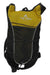 Yellow and black hydration pack with front mesh pocket and adjustable shoulder straps