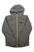 Juniors' hooded jacket, gray with neon green zipper and HH logo