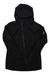 Burton Womens GTX Pillowline Jacket in black, with a diagonal front zipper, long sleeves, and ThermacoreECO insulation for warmth; waterproof ski jacket inspired by the Burton women's GORE-TEX style, shown laid flat on a white background.