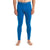 A barefoot person wears Icebreaker Men's 200 Zoneknit Legging in bright blue, featuring a form-fitting merino wool design and branded waistband. The cropped image shows only the lower torso and legs. Ideal for temperature regulation.