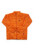 The Outdoor Research Men's SuperStrand LT Jacket is a bright orange, ultralight, packable jacket with a front zipper, long sleeves, and two zippered pockets. "OR" appears on the left chest. The jacket is laid flat on a white background.