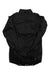 The Sugoi Stash Cycling Jacket is a black, long-sleeve, zip-up women’s cycling jacket with a high collar and subtle sheen, shown laid flat on a white background. The brand name appears on the bottom hem.