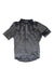 The Mens Pro Team Midweight Short Sleeve Jersey is a men's cycling jersey in gray with a geometric pattern, featuring short sleeves, a zip-up front, and RAPHA branding on the left sleeve.