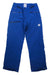The Mammut Mens Stoney HS Thermo Pant in bright blue features multiple zippered pockets, an adjustable waistband, reinforced cuffs, and a small white circular logo on the left thigh. The pants are laid flat on a white background.