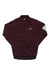 The Rapha Mens Core Long Sleeve Jersey in maroon features a front zipper, moisture-wicking fabric, a white Rapha logo on the chest, and a single white armband on the left sleeve, shown laid flat on a white background.