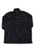 Men's 1/4 zip microfleece pullover with abstract map-like print and chest pocket