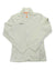 The Mammut Womens Aconcagua Light ML Jacket is a white full-zip fleece made from recycled polyester, with the Mammut logo on the left chest and a small sleeve logo, shown on a plain white background.