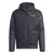 Adidas Terrex insulated hooded jacket, dark quilted nylon, Terrex logo on chest