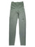 The women's Motivation High Rise Pocket 7/8 Tights by The North Face are light green leggings with a high waistband, side pockets, and logo on the left thigh, shown laid flat against a white background.