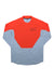 Men's lightweight long-sleeve top with crew neck, Norrona logo, red-orange and light blue.