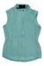 The Rapha Classic Gilet II is a sleeveless light teal cycling vest with a front zipper, small zippered left pocket, and packable design, shown on a plain white background.