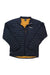 Rab Microlight puffer jacket for men, dark navy/black with yellow collar lining and zip