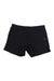 Men's black 5-inch running shorts, side S logo on left thigh