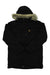 Men's Fjallraven Nuuk Parka in black with faux-fur hood and front zip