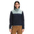 Women's Mountain sweatshirt pullover, light blue and navy color-block half-zip