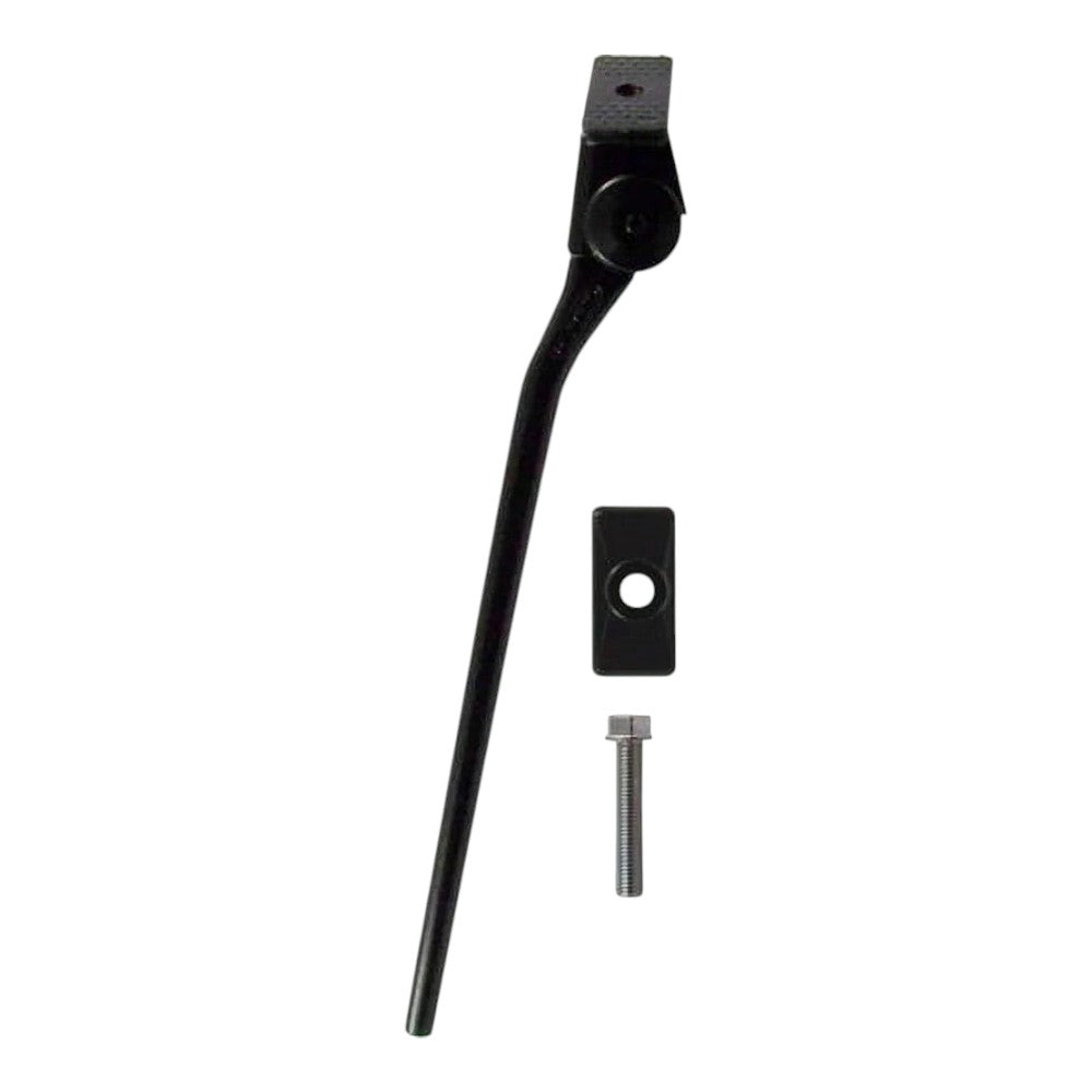 The Greenfield KS2 Kickstand, shown with its mounting plate and bolt on a white background.