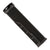The Lizard Skins Charger Evo Single-Sided Lock-On Grip features a black textured surface with small raised squares for traction, a metal lock ring on one end, and "Lizard Skins" imprinted—ideal for MTB control.