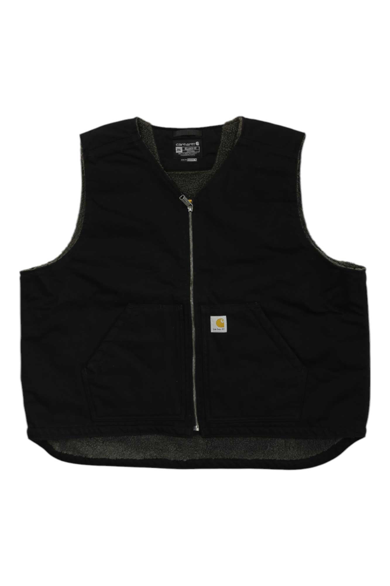 Carhartt Mens Washed Duck Sherpa-Lined Vest Carhartt