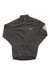 The Rapha Mens Core Long Sleeve Jersey, shown flat on a white background, is dark gray with long sleeves, a front zipper, left-chest Rapha logo, and features moisture-wicking fabric.