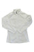 The Rossignol Womens Classique Clim Jacket is a plain white zip-up fleece with long sleeves, high collar, and two front pockets, laid flat on a white background.