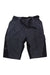 The Endura Men's Hummvee Short with Liner is a dark gray and black, knee-length short featuring zippered and cargo pockets, a button closure, and an adjustable belt, shown on a white background.