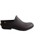 Bogs women's patch clog shoe, dark slip-on with collar trim and chunky textured outsole