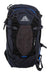 The Gregory Men's Drift 14L H2O Pack is a black and blue hydration backpack with multiple zippers, adjustable straps, the Gregory logo on the front, "Drift 14 H2O" on one side, and an adjustable stability belt for a secure fit.