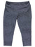The Womens Centered Tights are high-waisted gray workout pants with a subtle leaf pattern, offering stylish comfort for women. They are displayed laid flat on a white background.