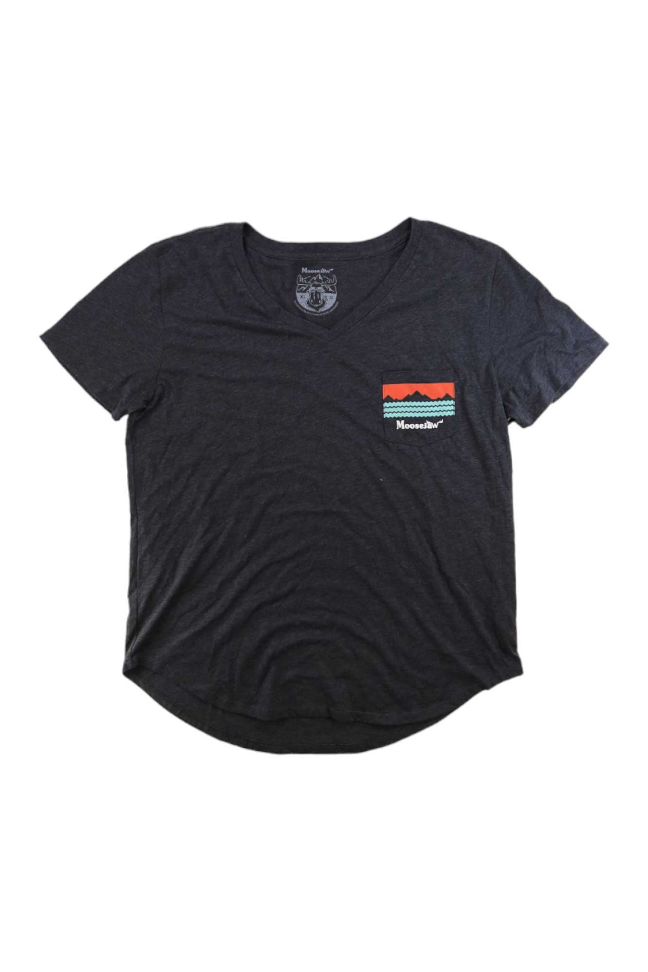 Moosejaw Womens Peak Original Flowy V-Neck SS Pocket Tee Moosejaw