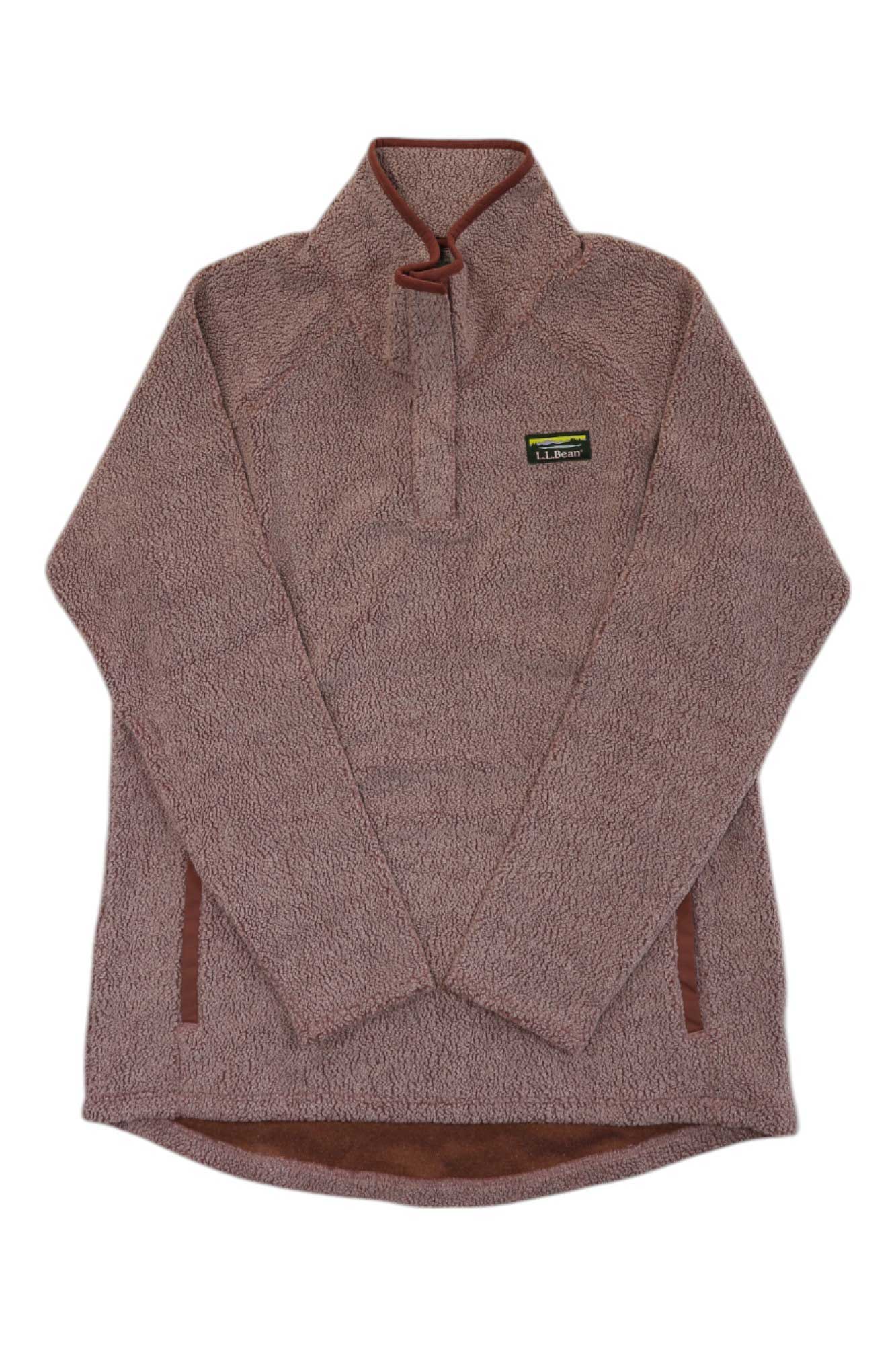 L.L.Bean Womens Tumbled Sherpa 1/4 Snap Pullover L.L.Bean