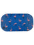 The GoggleSoc Protective Goggle Cover is an eco-friendly, blue rectangular patch with rounded corners, featuring a repeating pattern of pink flamingos in various poses—perfect for protecting your goggles.