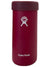 Hydro Flask 12oz slim cooler cup with burgundy lid, deep red body and hand logo