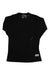 The Artilect Mens Boulder 125 LS Crew Tee in black is laid flat on a white background, showing a visible tag near the hem and a printed collar label—ideal for multisport versatility.