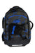 Sportube boot bag in dark camo fabric with blue trim and front logo panel