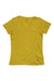 Fjallraven women's Abisko Cool T-shirt, mustard yellow v-neck, short sleeves