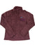 The Women's Re-Tool Snap-T Pullover is a maroon Polartec Thermal Pro fleece with long sleeves, a high collar, quarter-zip front, and a small left chest pocket featuring a contrasting maroon flap.