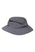 The Sunday Afternoons Ultra Storm Bucket Hat is a gray, wide-brimmed hiking hat featuring subtle seam details and a small black fabric tag on the side, providing style and comfort against a plain white background.