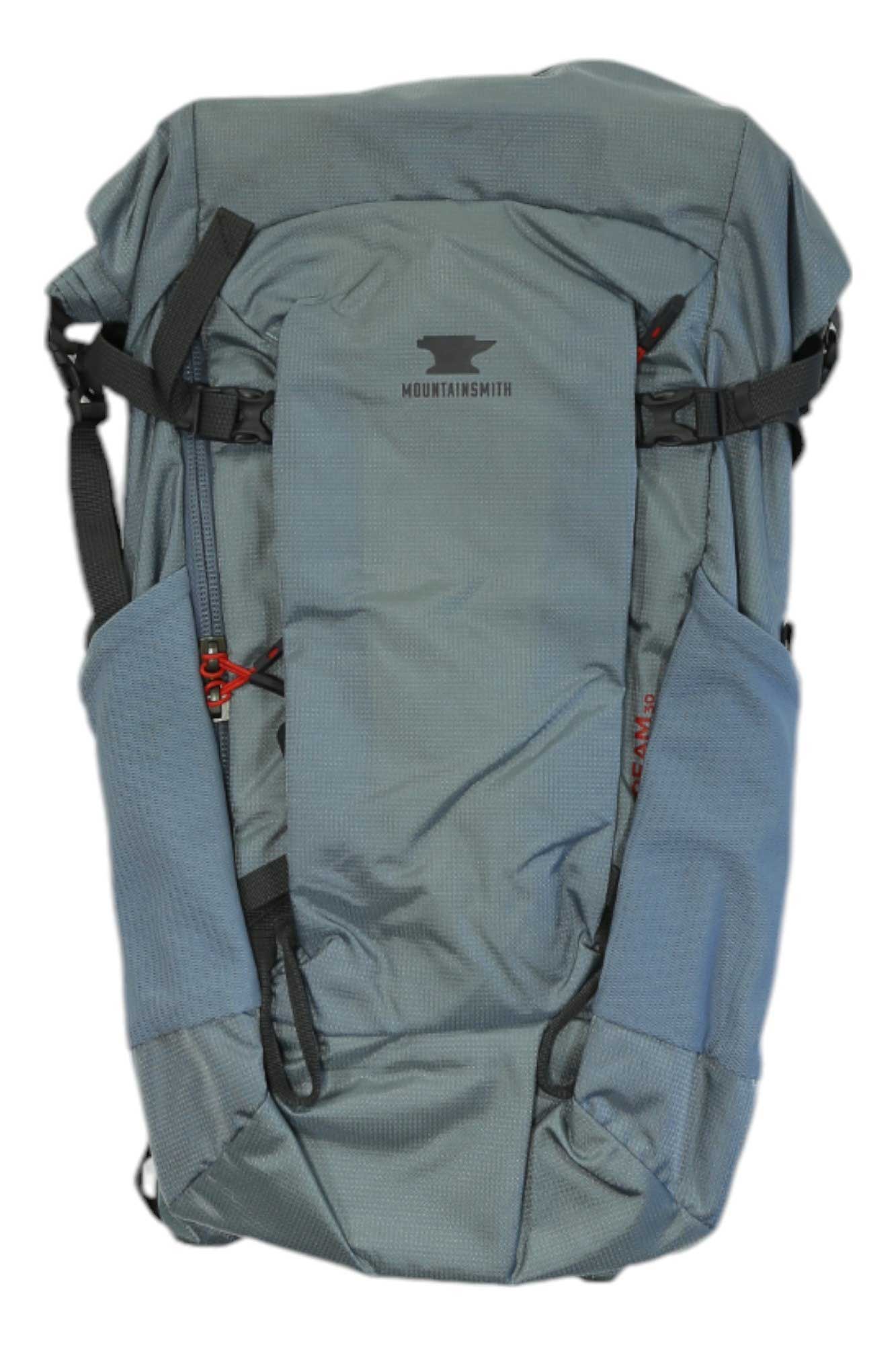 Mountainsmith 30L hiking backpack, smoke blue with front pocket and shoulder straps