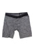 The BN3TH Mens Classic Heather Boxer Brief in gray features a black waistband, a slightly heathered Tencel Modal fabric, and MyPakage Pouch Technology for comfort. Displayed flat on a white background.