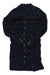 Women's army shirt dress, dark button-front with chest pocket and decorative button details