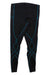 The CW-X Mens Stabilyx Joint Support Compression Tight is a black athletic legging with turquoise curved lines, designed for men’s joint support. Pictured flat on a white background, it features a small logo on the left thigh.