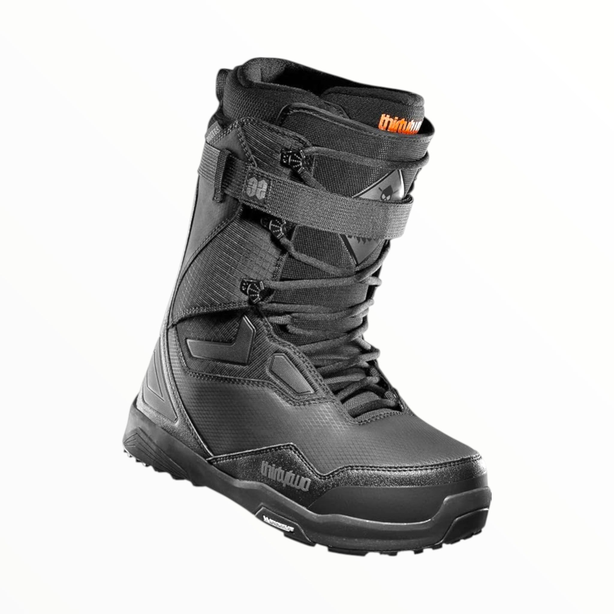 ThirtyTwo TM-2 XLT Diggers snowboarding boot, black lace-up with cuff strap