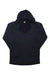 Men's hooded pullover jacket, dark color, zip front and long sleeves
