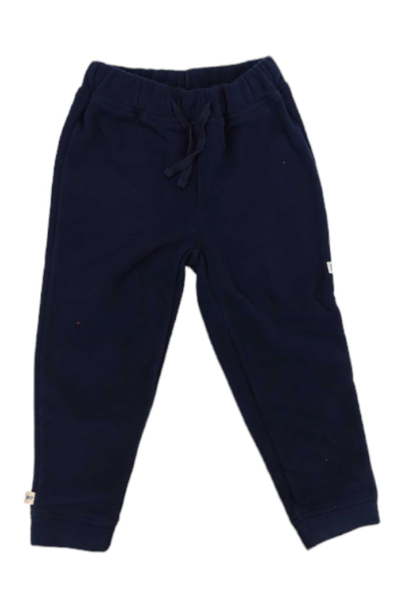 Namuk Kids Step Bio-Fleece Pant in Galaxy, made from recycled polyester with an elastic waistband and drawstring, shown laid flat on a white background.